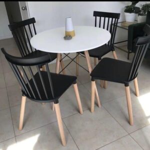 Restaurant/Outdoor Table and Chairs With Wooden Stand.