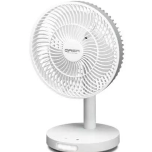 QASA 7" RECHARGEABLE FAN QRF-2827, WHITE (TABLE TYPE)