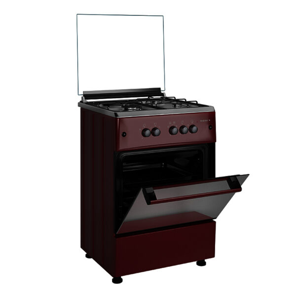 Maxi 60*60 (3+1) Burner Gas Cooker Red - Image 2