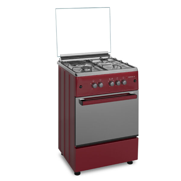 Maxi 60*60 (3+1) Burner Gas Cooker Red - Image 9