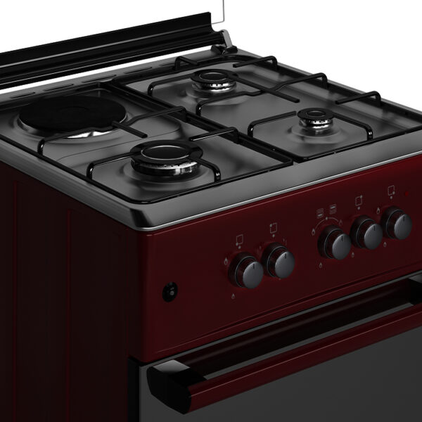 Maxi 60*60 (3+1) Burner Gas Cooker Red - Image 6